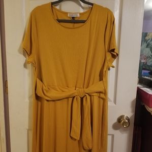 Planet Gold Trendy Plus Tie waist Dress